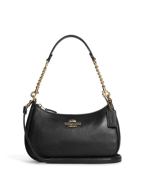 small black coach shoulder bag